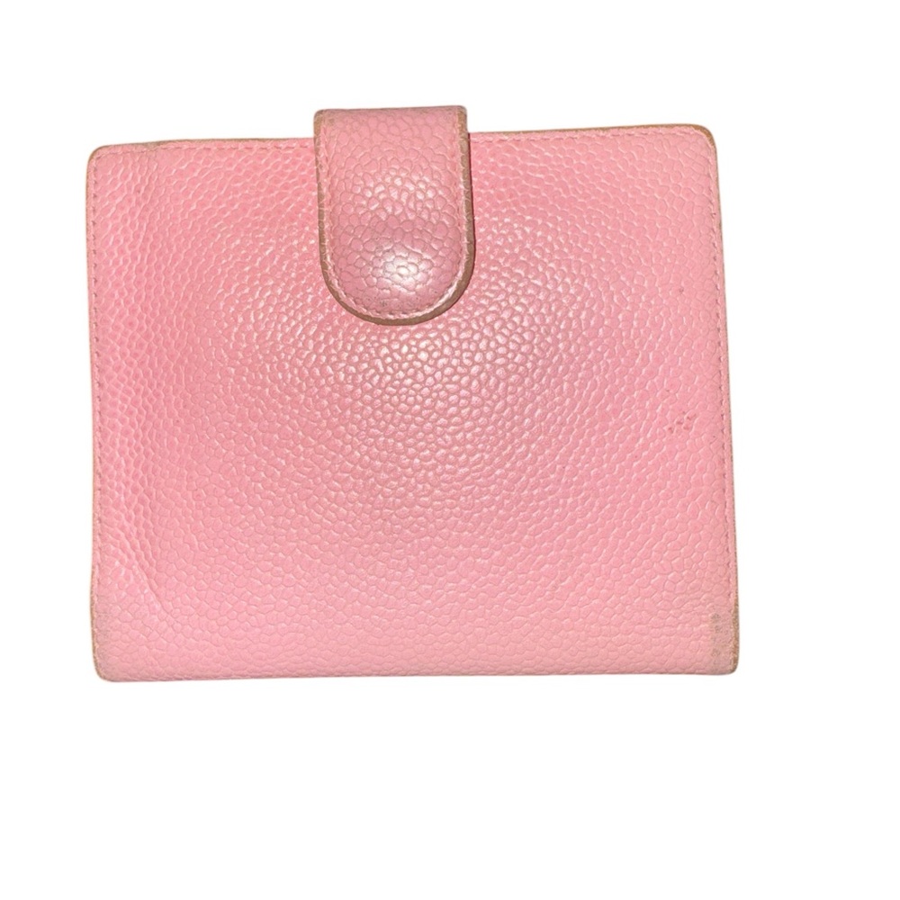 AUTHENTIC CHANEL CC PINK CAVIAR LEATHER MONEY COIN CARD WALLET GUC - Picture 4 of 10